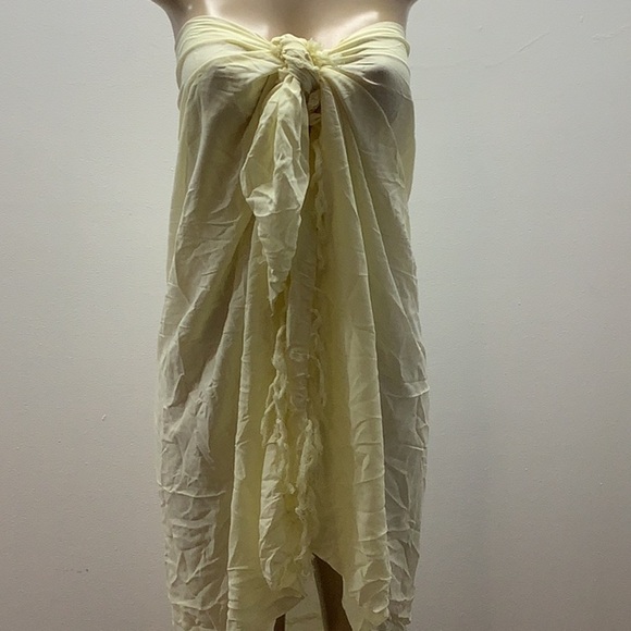 Rama 100% Rayon 2pc Beach Sarong & Top With Fringe Trim. New With Tags - Picture 5 of 8